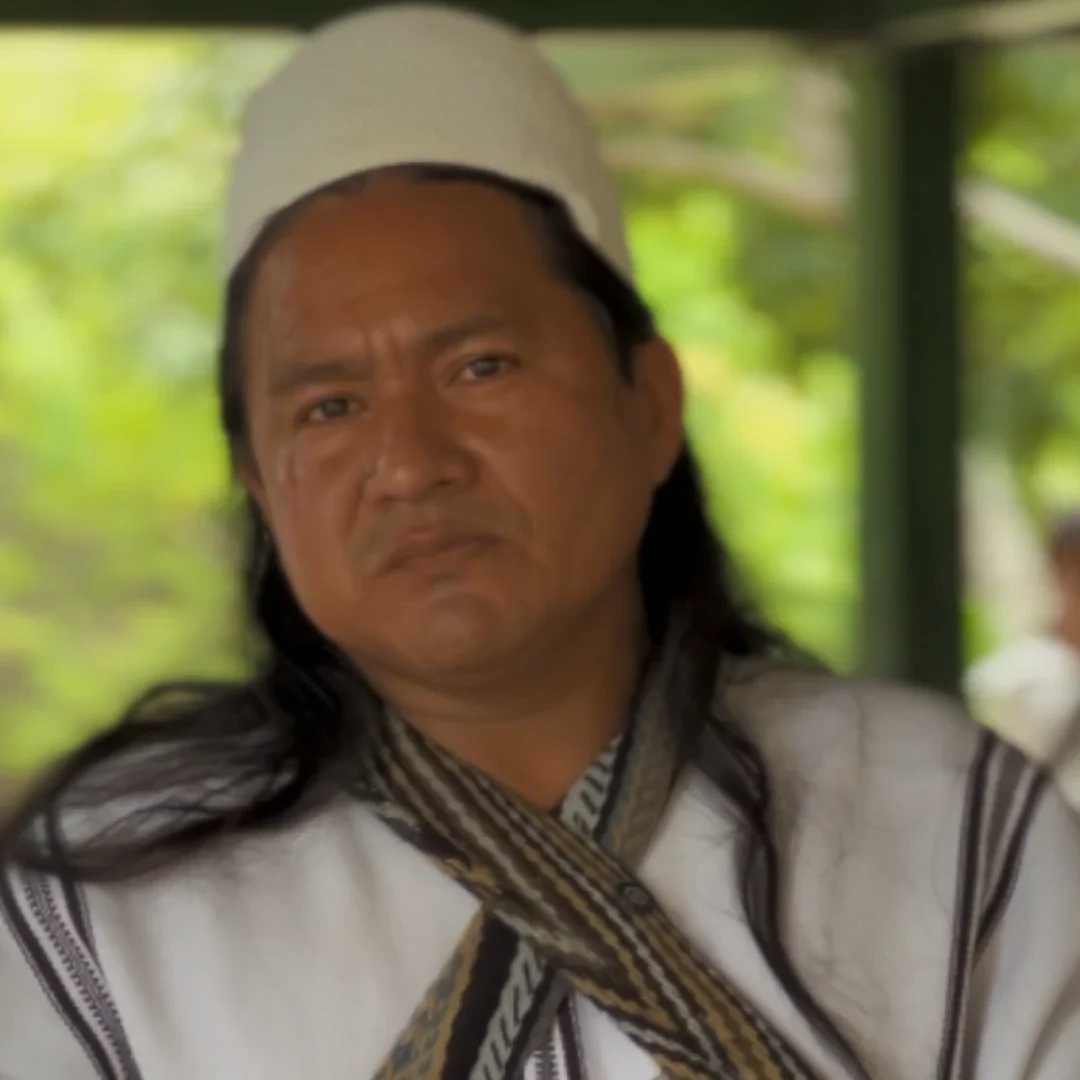 Onasis Izquierdo, rector del colegio de Gunmaku, durante la concertación del PAE en Gunmaku